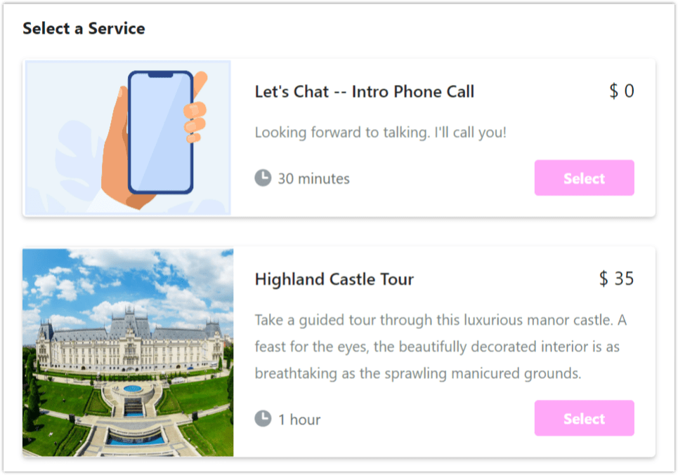 start booking services