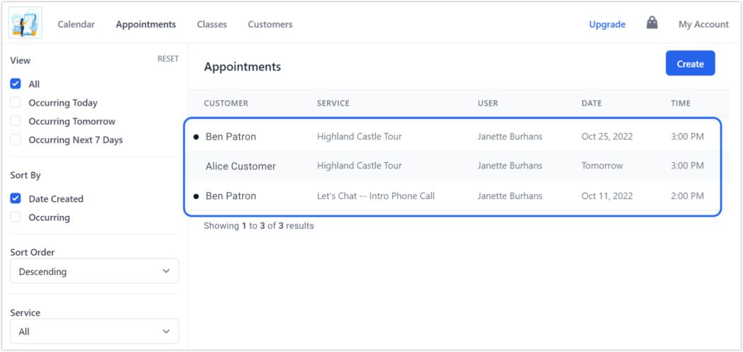 start booking appointments overview (SB site)