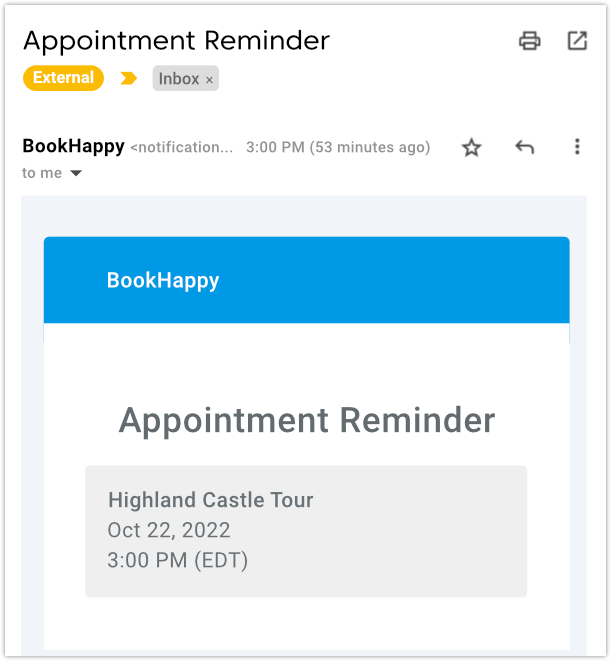 start booking appointment reminder