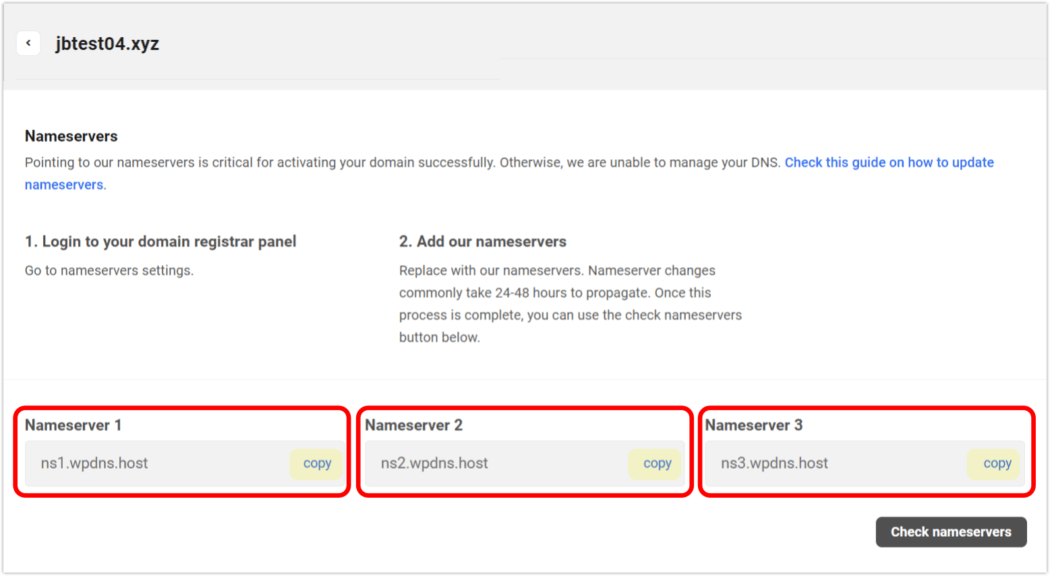 wpmudev nameservers