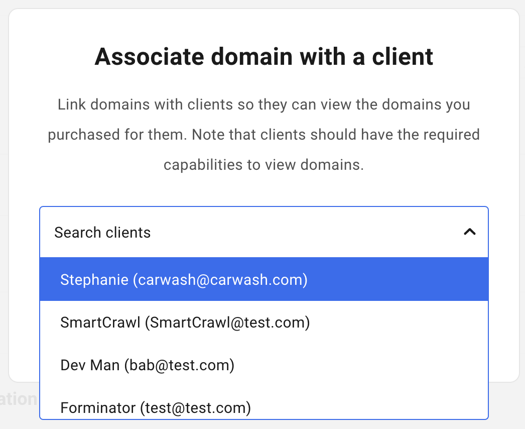 The associate domain area.