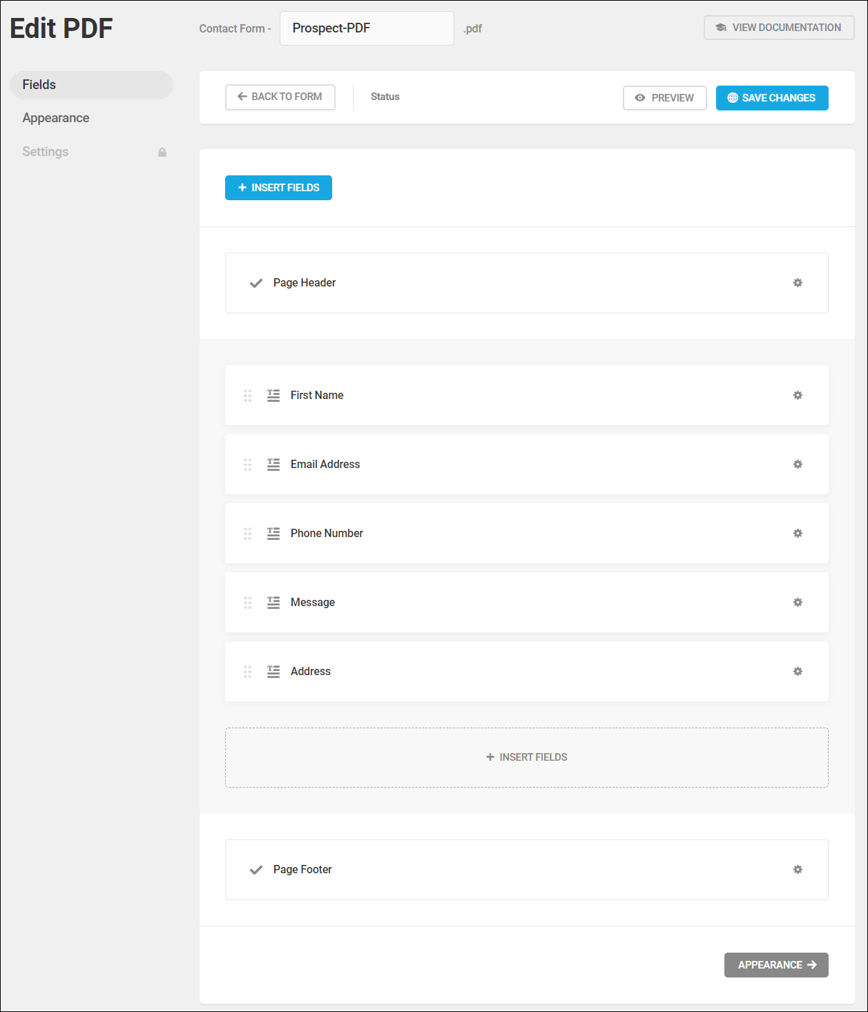 Forminator - Edit PDF Fields
