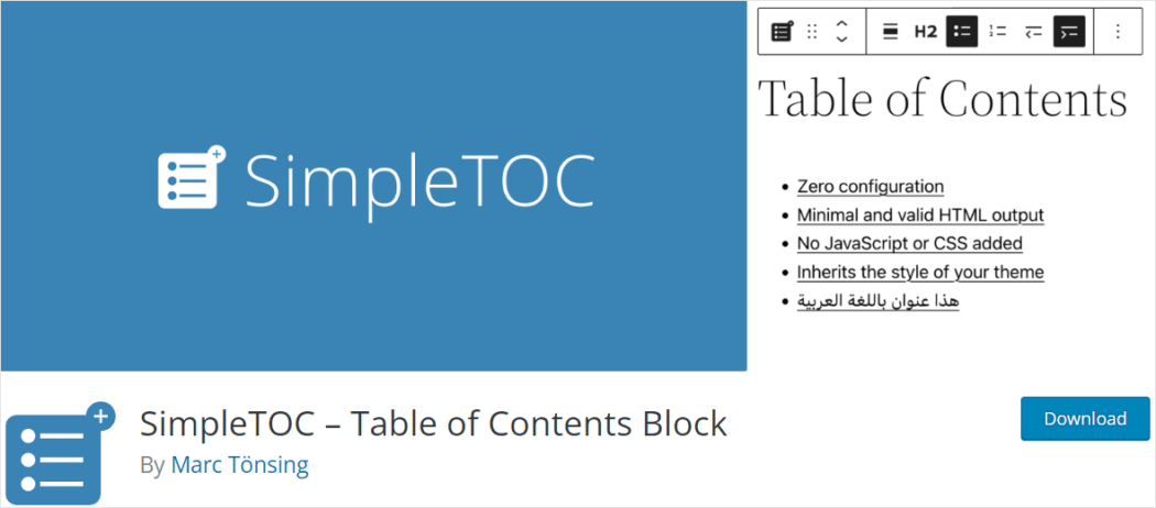 Simple ToC