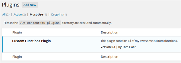 Must-use plugin