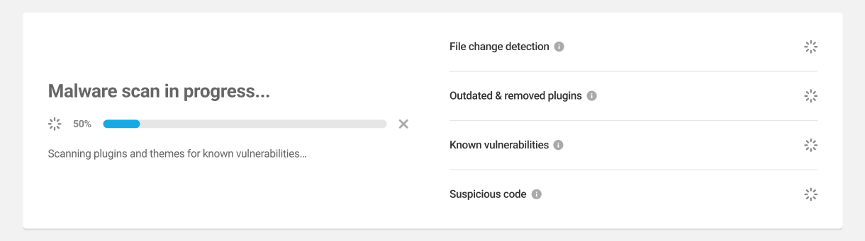 Malware scan progress in Defender