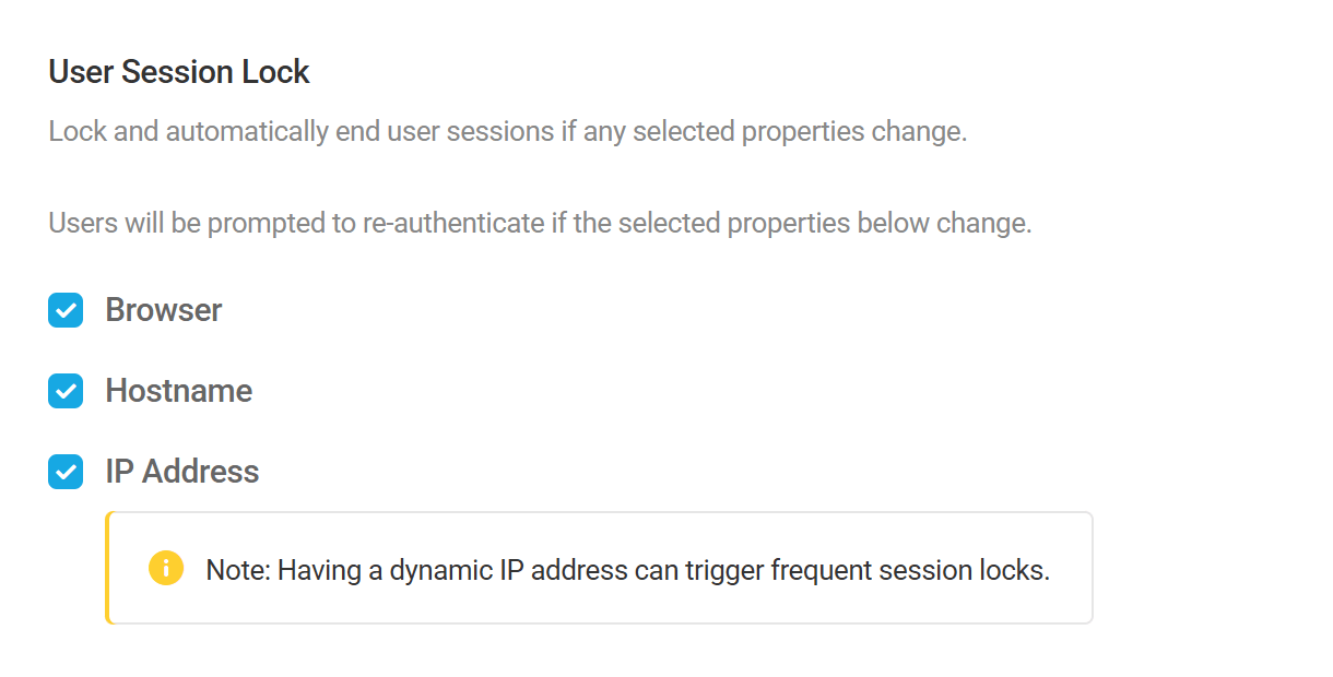 User session lock setting in Defender