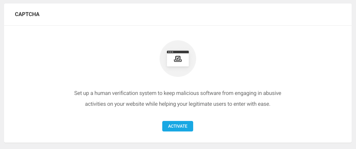 Enabling CAPTCHA