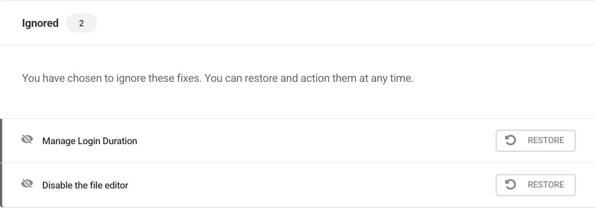 Restore an ignored issue in Defender security tweaks