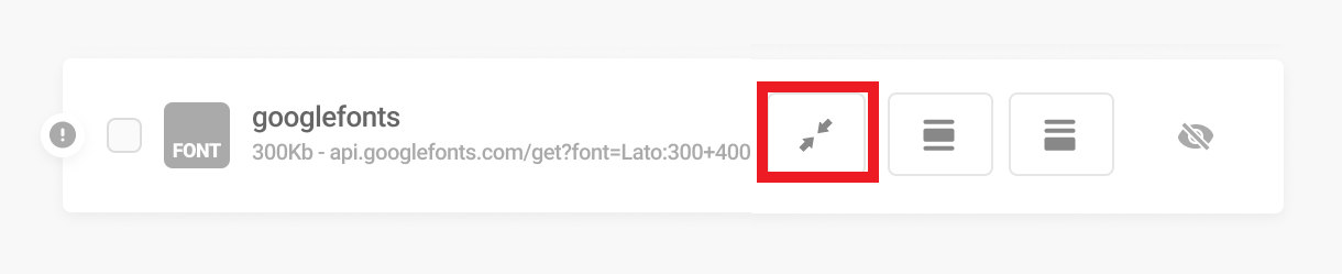 Font Optimization button