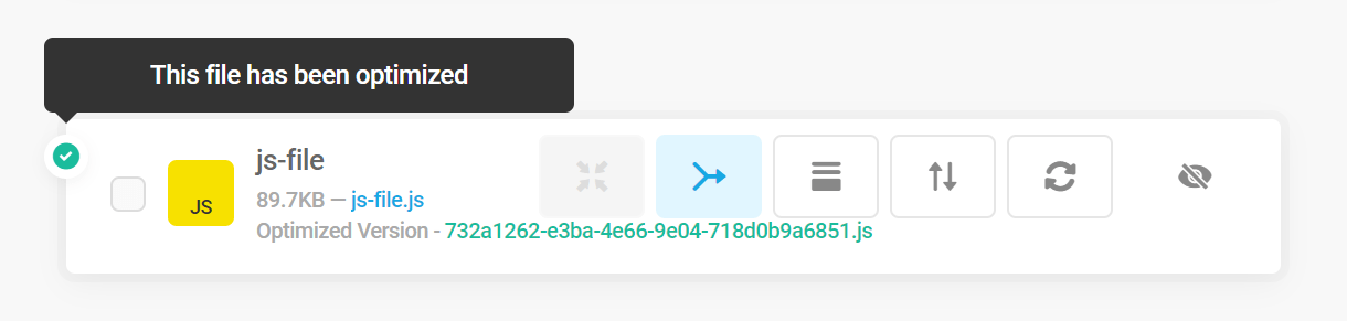File status in Hummingbird Asset Optimization