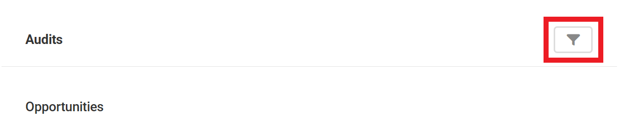 Filter audits by metric type