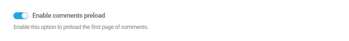 Enable comments preload