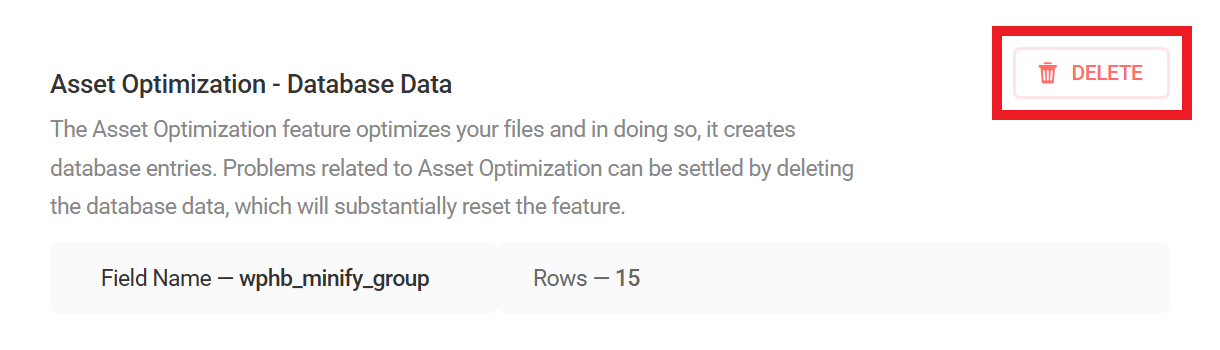 Delete all Asset Optimization data