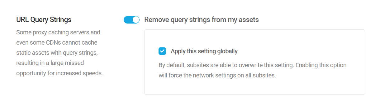 URL Query Strings multisite tool in Hummingbird
