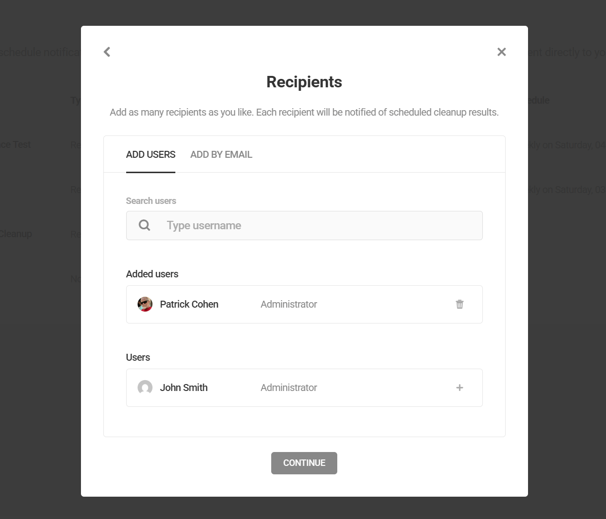 Add recipients for notifications in Hummingbird