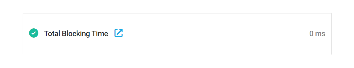 Performance Test Metrics Total Blocking Time