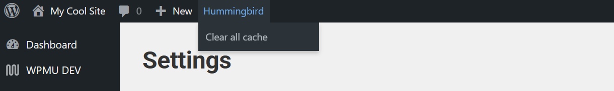 Shortcut to clear all active cache types