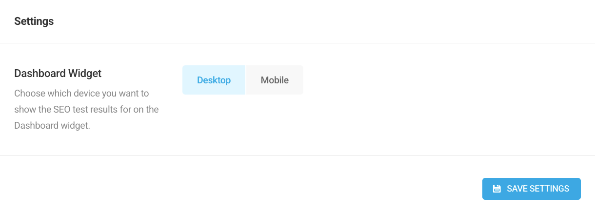 Choose to run Desktop or Mobile SEO audits