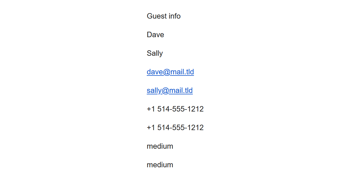Unformatted Repeater field data in email