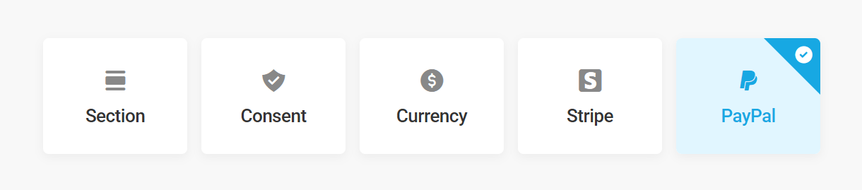 Add a PayPal field to a form