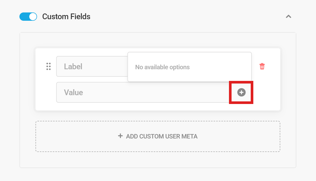 No available fields to map in Post Data element