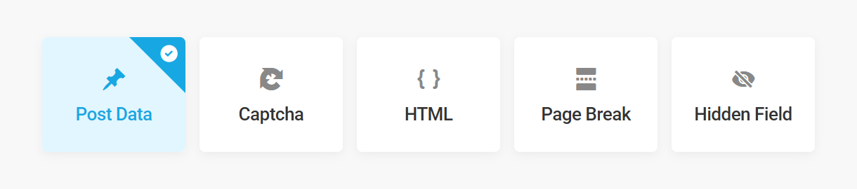 Add a Post Data field to a form
