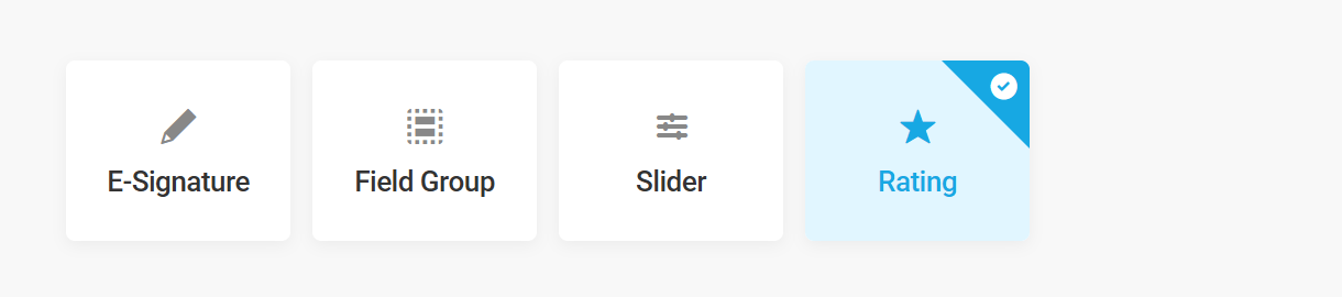 Add a rating field to a form