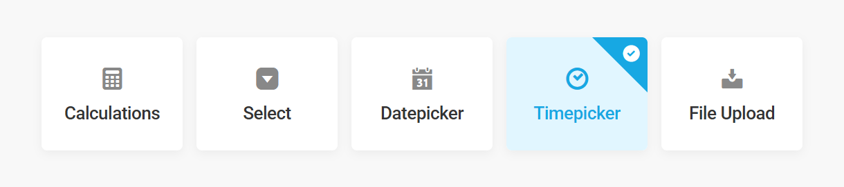 Add a Timepicker field to a form