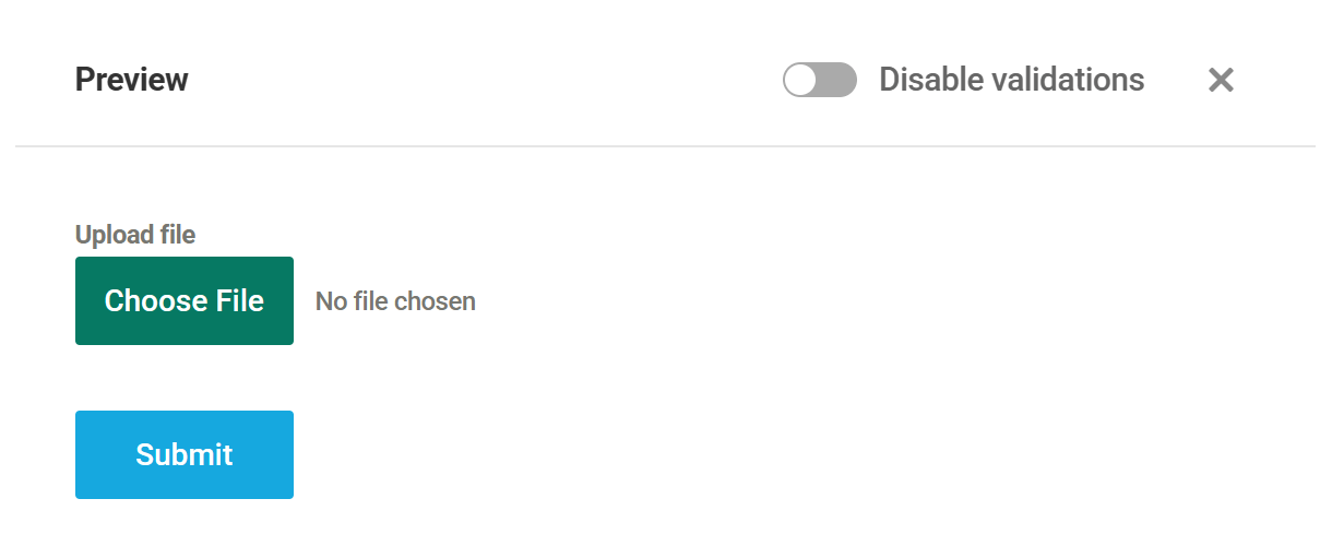 Preview of single file Forminator File Upload field