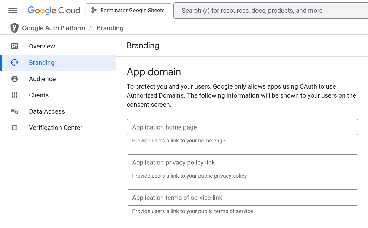 Oauth app domain