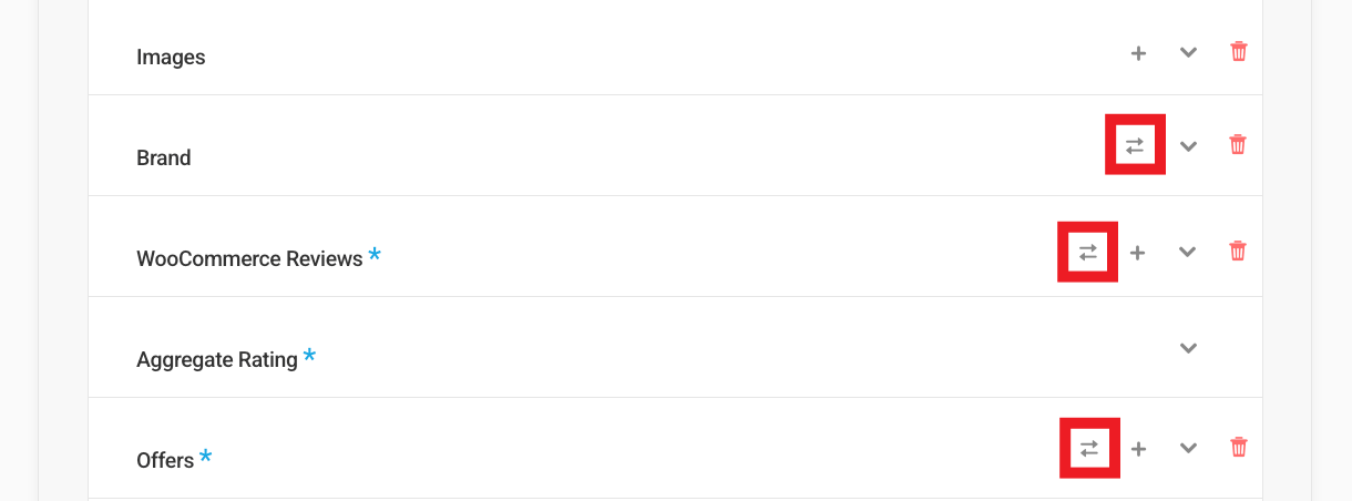 Switch property types in SmartCrawl Schema