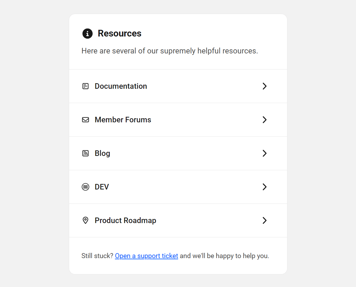 WPMU DEV Dashboard Resources widget