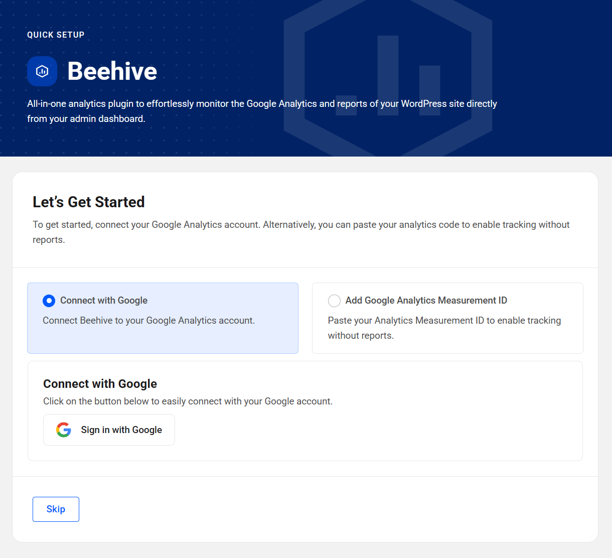 Beehive quick setup