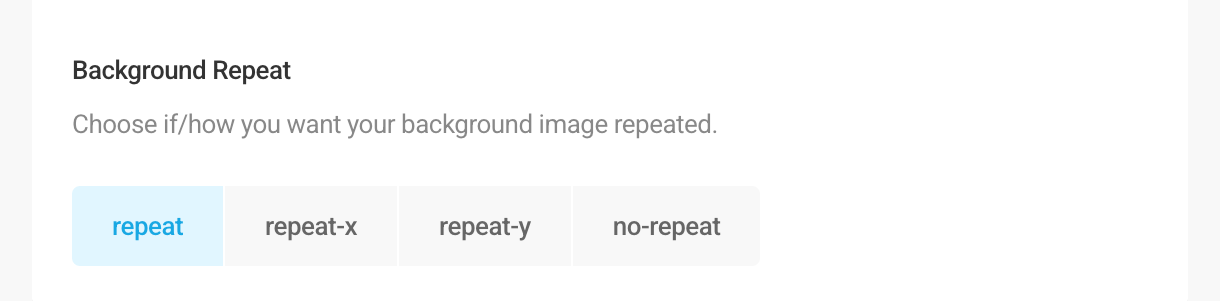 Background image repeat setting