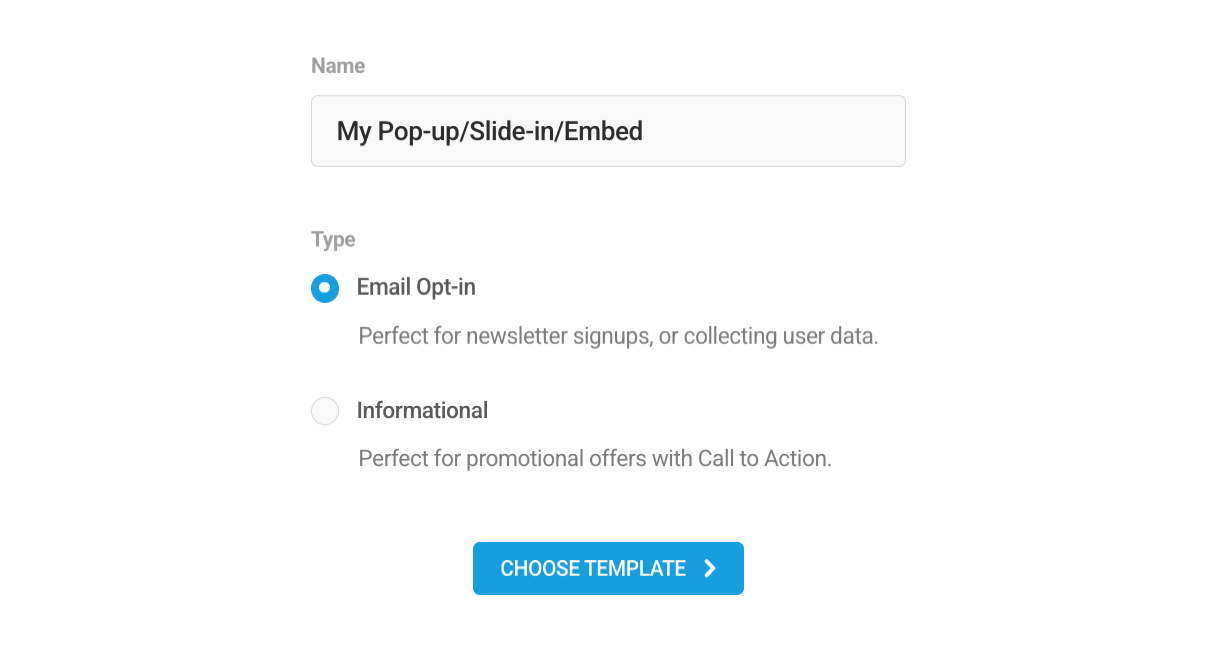 Choose content type