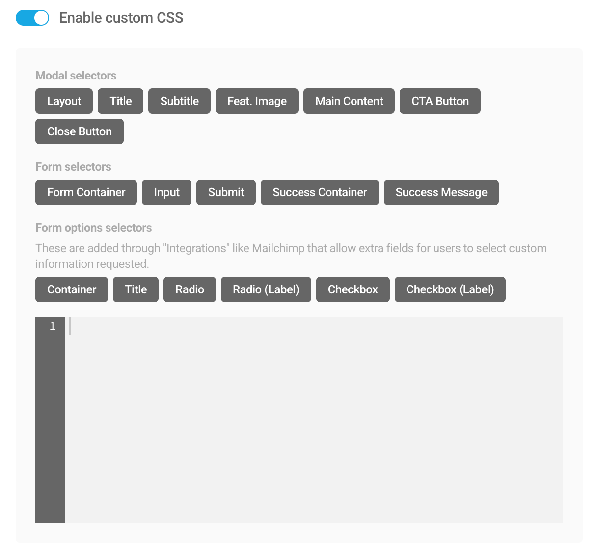 Enable custom css functions