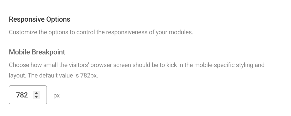 Mobile breakpoint option in Hustle