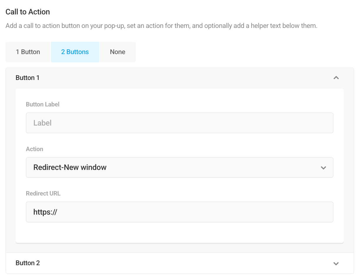 Add call to action buttons to a module