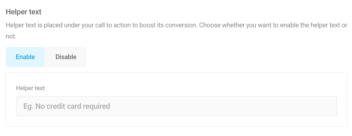 Add helper text in a module