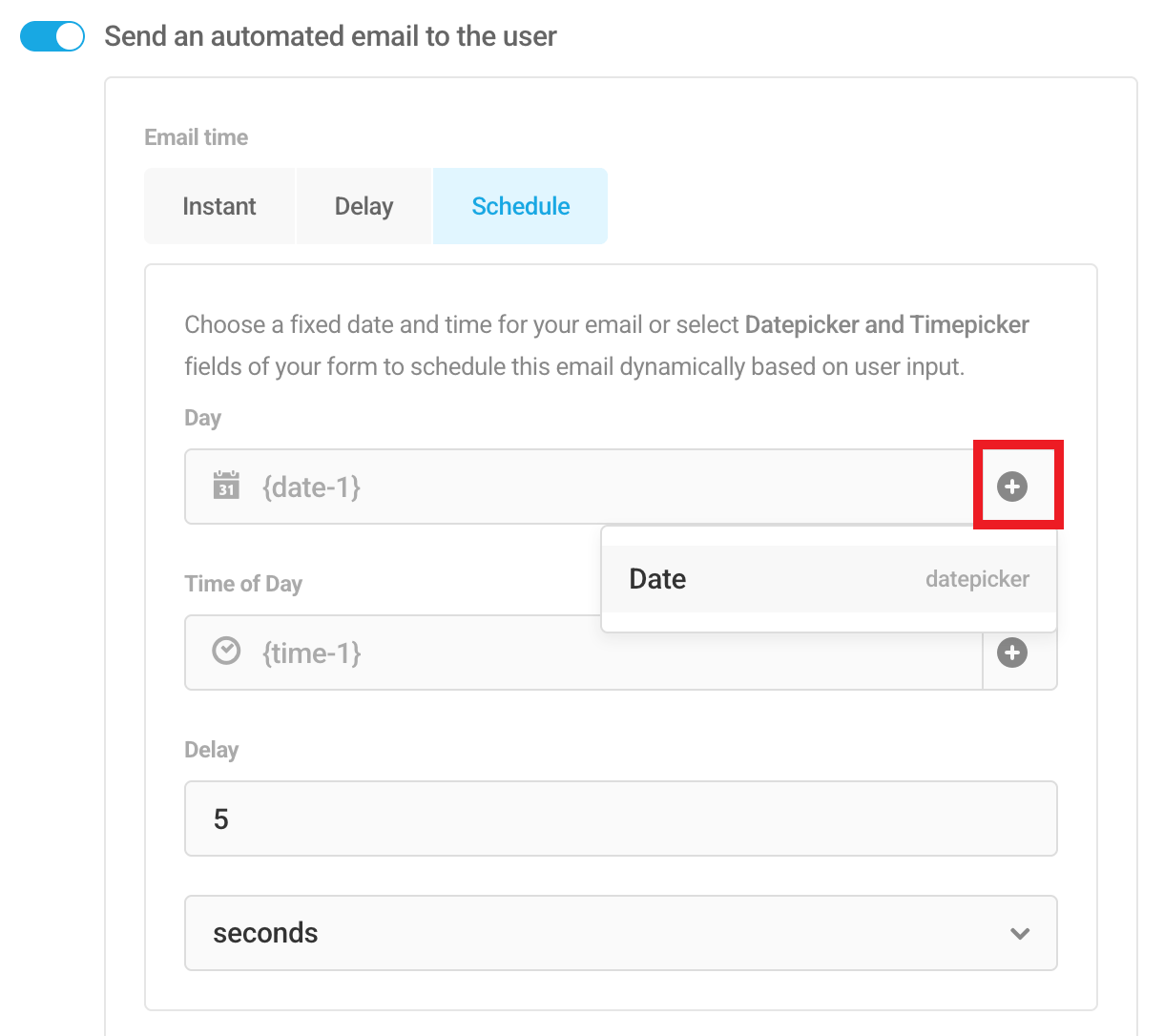 Schedule automated emails to users in Hustle