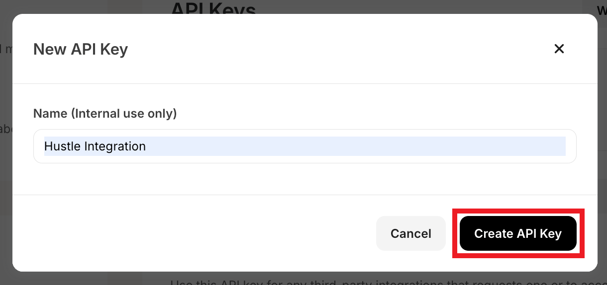 Create API key