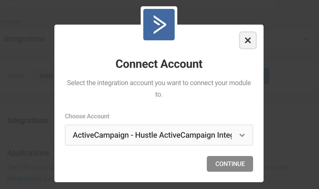 Connect to ActiveCampaign account in Hustle opt-in module