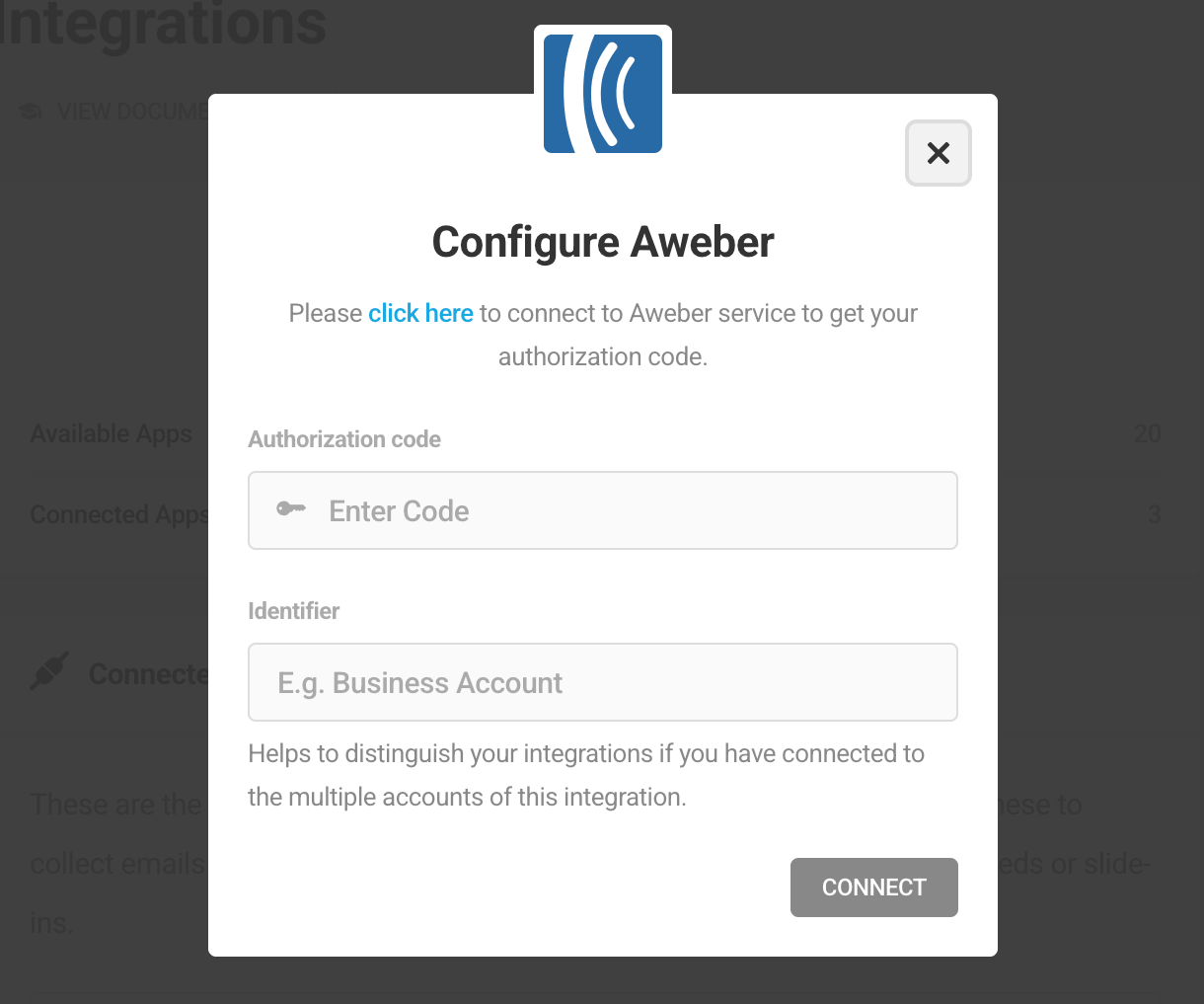 Aweber integration with Hustle
