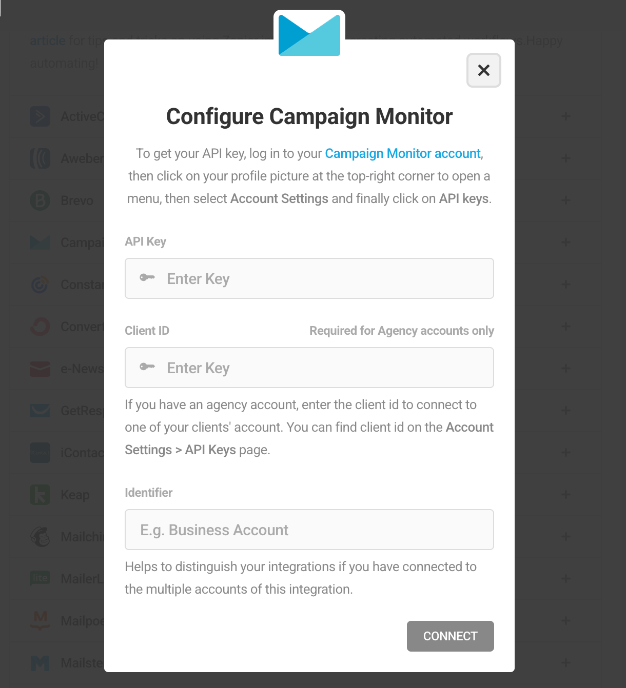 Campaign Monitor integration with Hustle