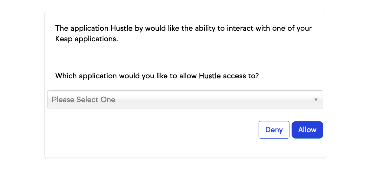 Allow Keap access for integration with Hustle