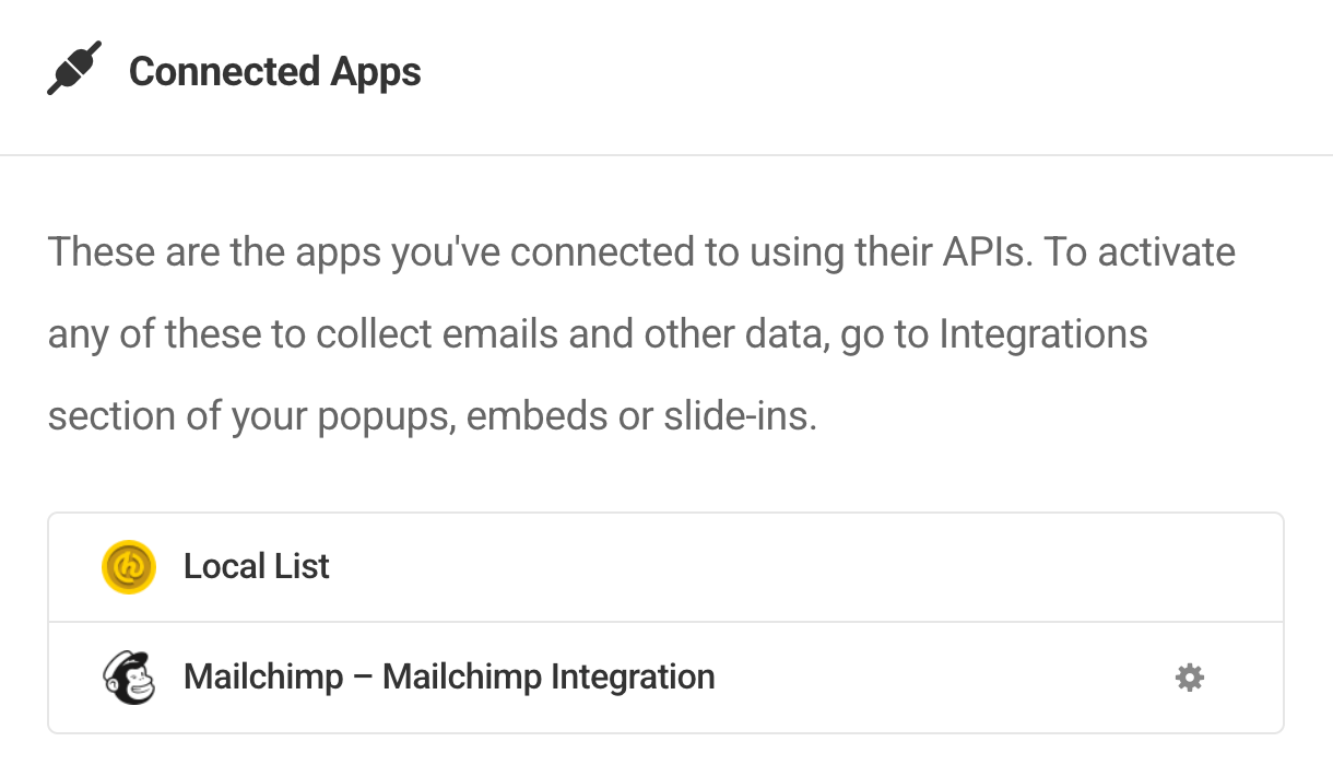 Mailchimp successfully integrated with Hustle