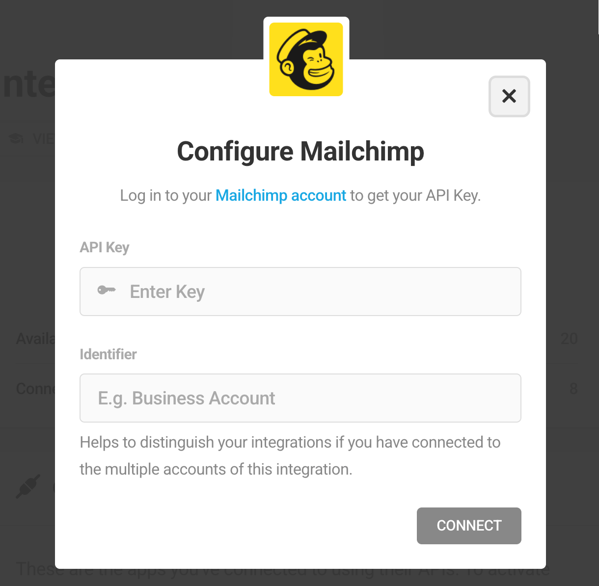 Connect to Mailchimp account in Hustle opt-in module