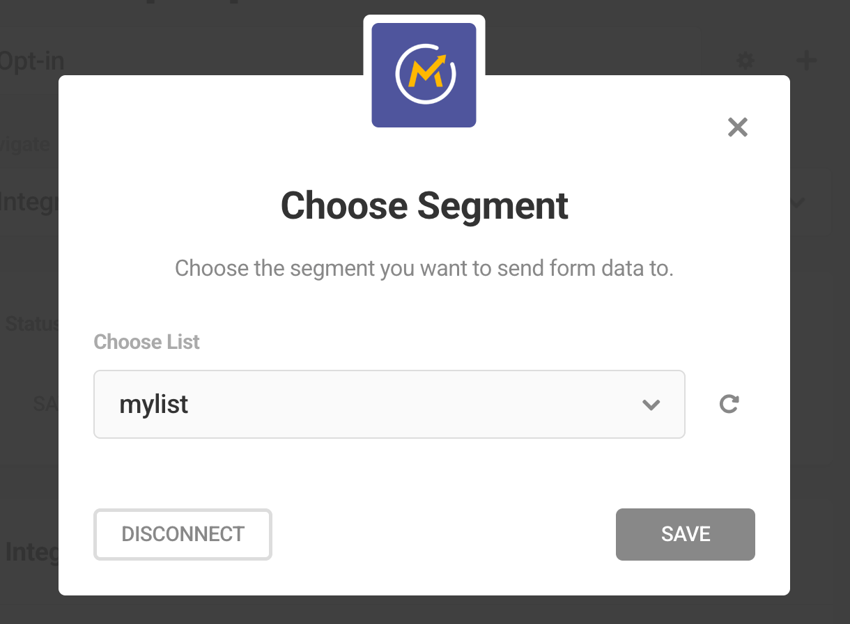 Select Mautic segment in Hustle opt-in module