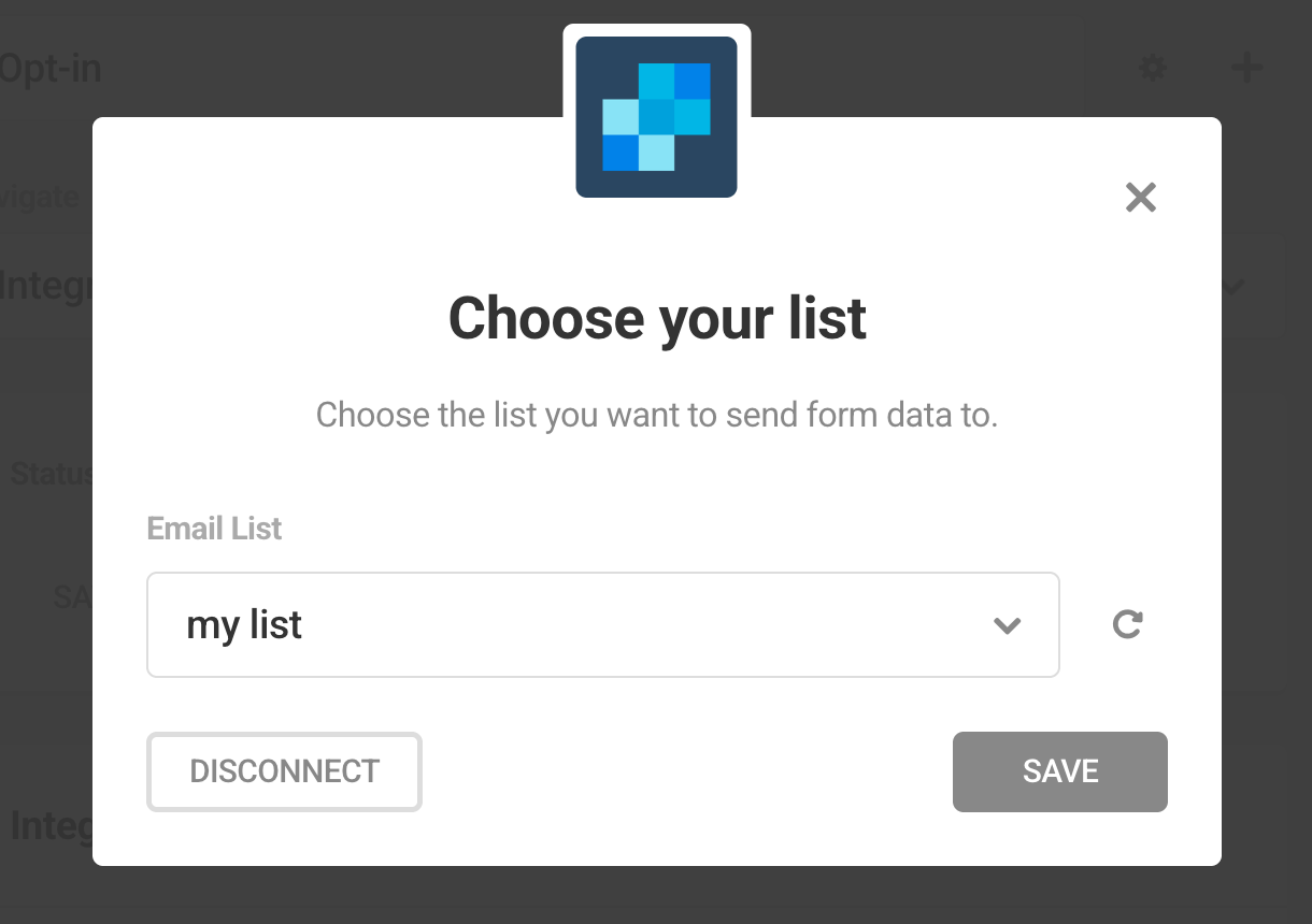 Select SendGrid list in Hustle opt-in module