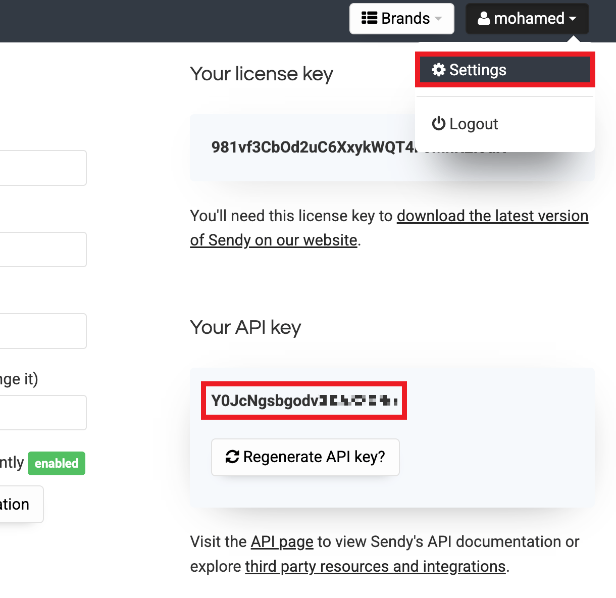 Get Sendy API key for integration with Hustle